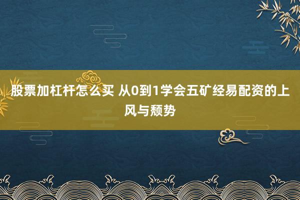 股票加杠杆怎么买 从0到1学会五矿经易配资的上风与颓势