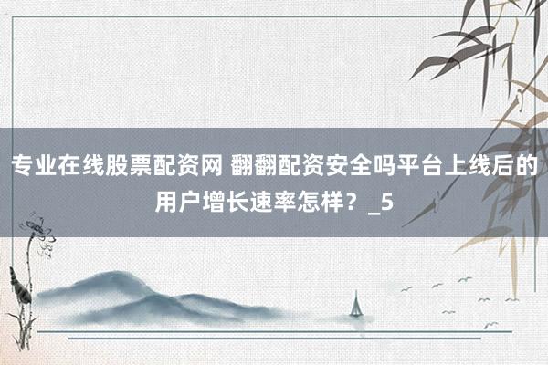 专业在线股票配资网 翻翻配资安全吗平台上线后的用户增长速率怎样？_5