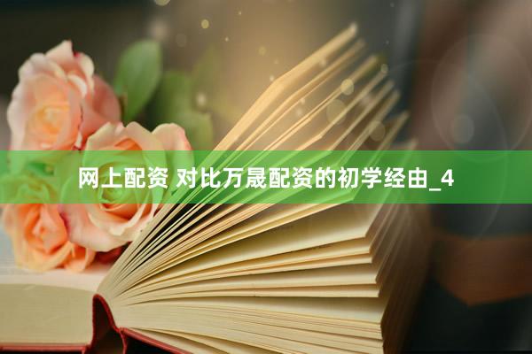 网上配资 对比万晟配资的初学经由_4