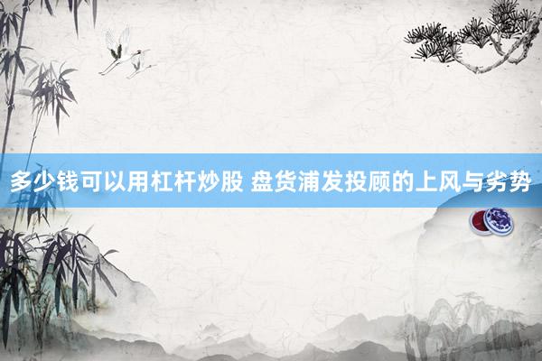 多少钱可以用杠杆炒股 盘货浦发投顾的上风与劣势